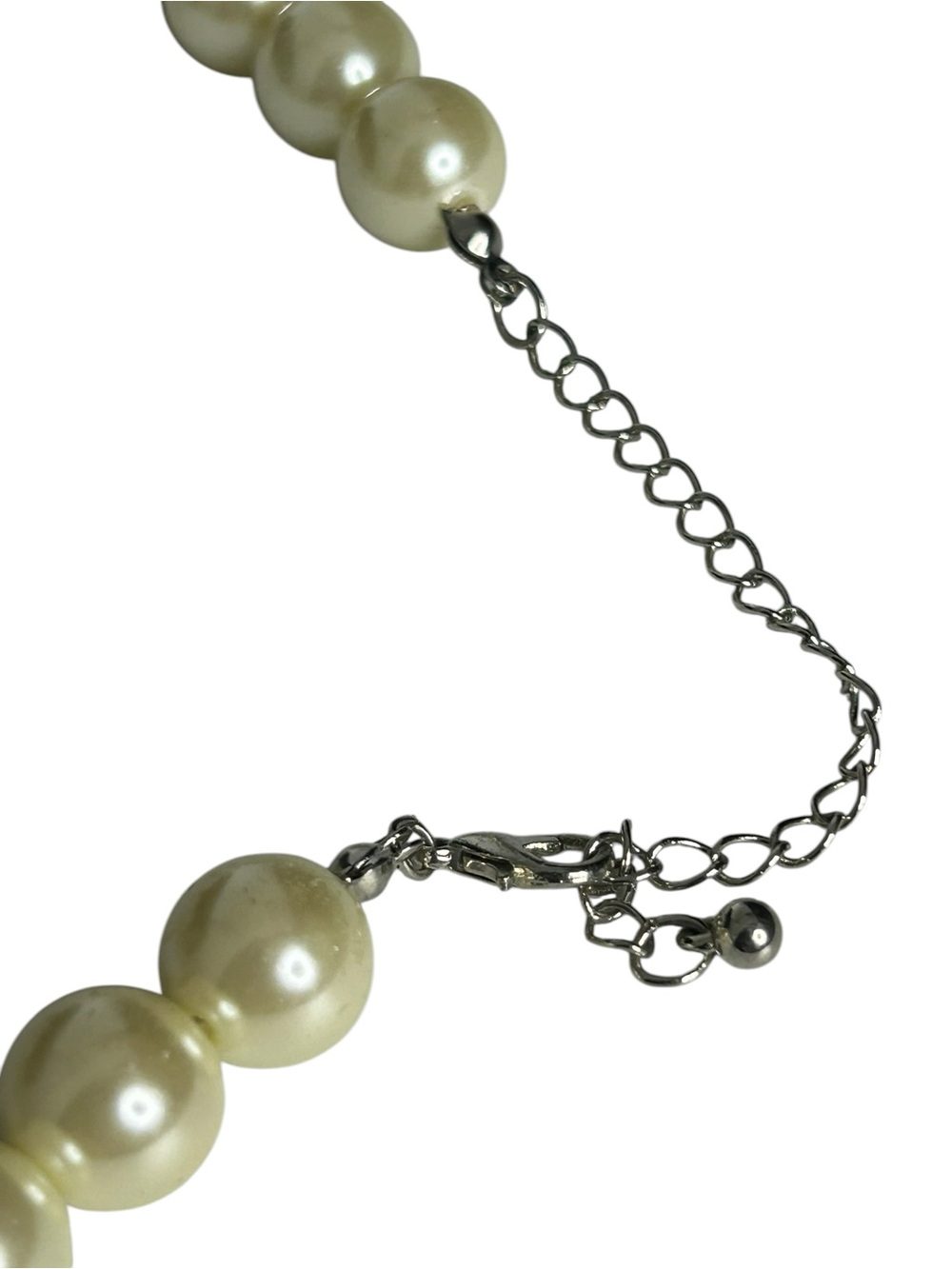 Vintage Pearl Bib Necklace Gilded Age Revival Adjustable Cosplay Statement - Picture 8 of 8